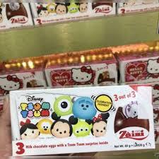 [SDW] pekanbaru/60 gr Isi 3 x 20 gram Zaini Disney Tsum-tsum Milk Chocolate Eggs Cokelat Susu Telur