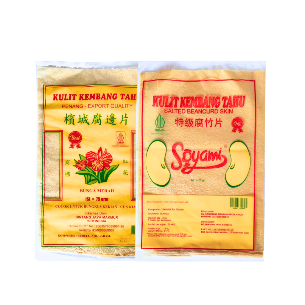 KULIT TAHU TAUKI BASAH Kulit Dimsum Goreng 1 Pack | Kekian Skin | Cap Bunga Soyami