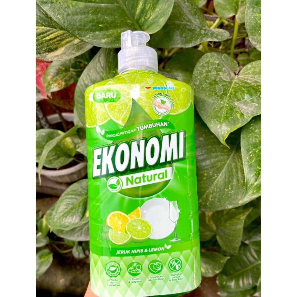 Ekonomi Sabun Cuci Piring 650ml - Jeruk Nipis & Lemon, Lembut di Tangan, Aroma Segar