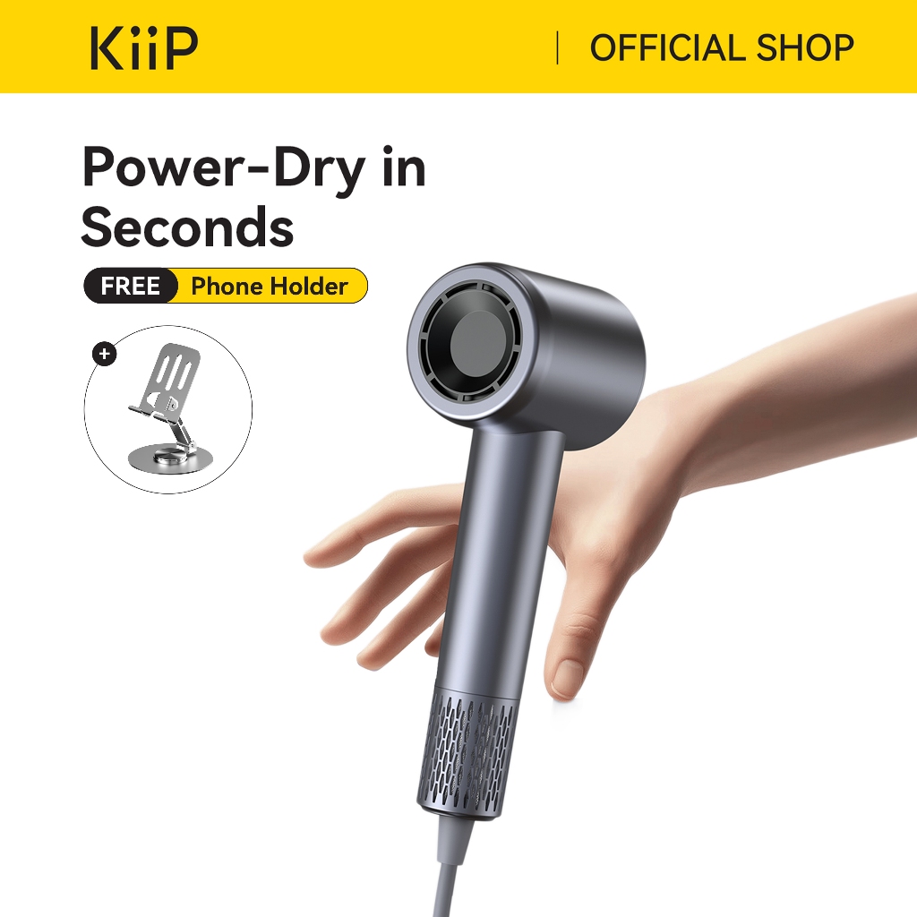 KiiP Mini High Speed Hair Dryer Hot & Cold Pengering Rambut Hairdryer Portable Minimalis