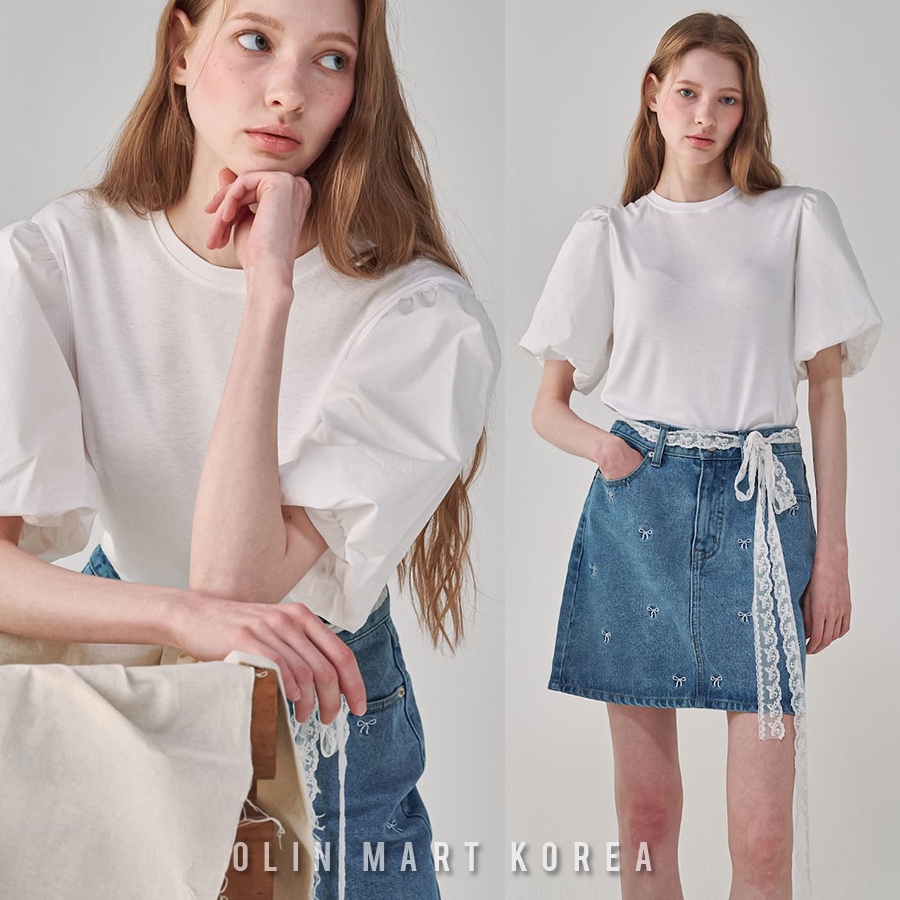 RONRON PUMPKIN PUFF T SHIRT WHITE