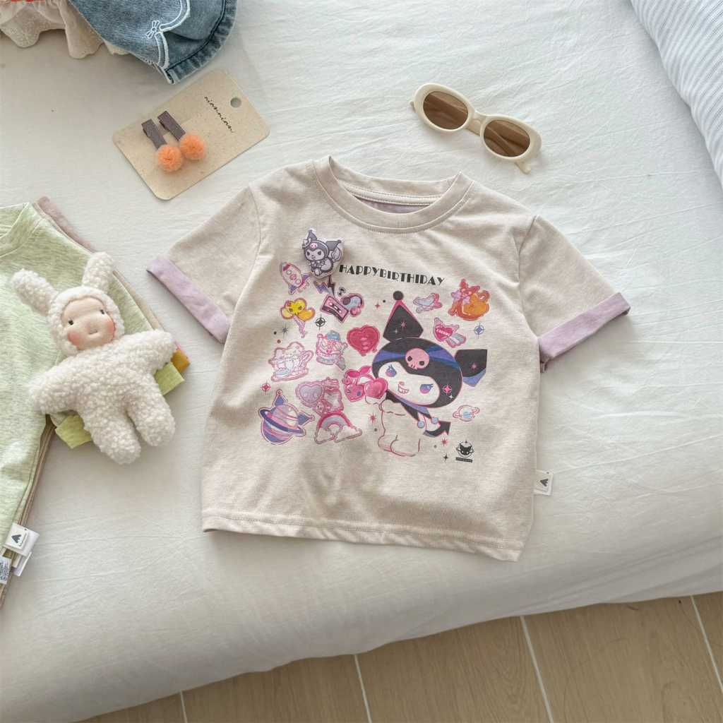 B104 KUROMI T SHIRT KIDS / KAOS ANAK KUROMI/ATASAN ANAK KUROMI