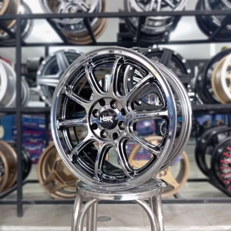 Velg Mobil Ring 16 Black Chrome cocok mobil jazz yaris brio avanza xenia