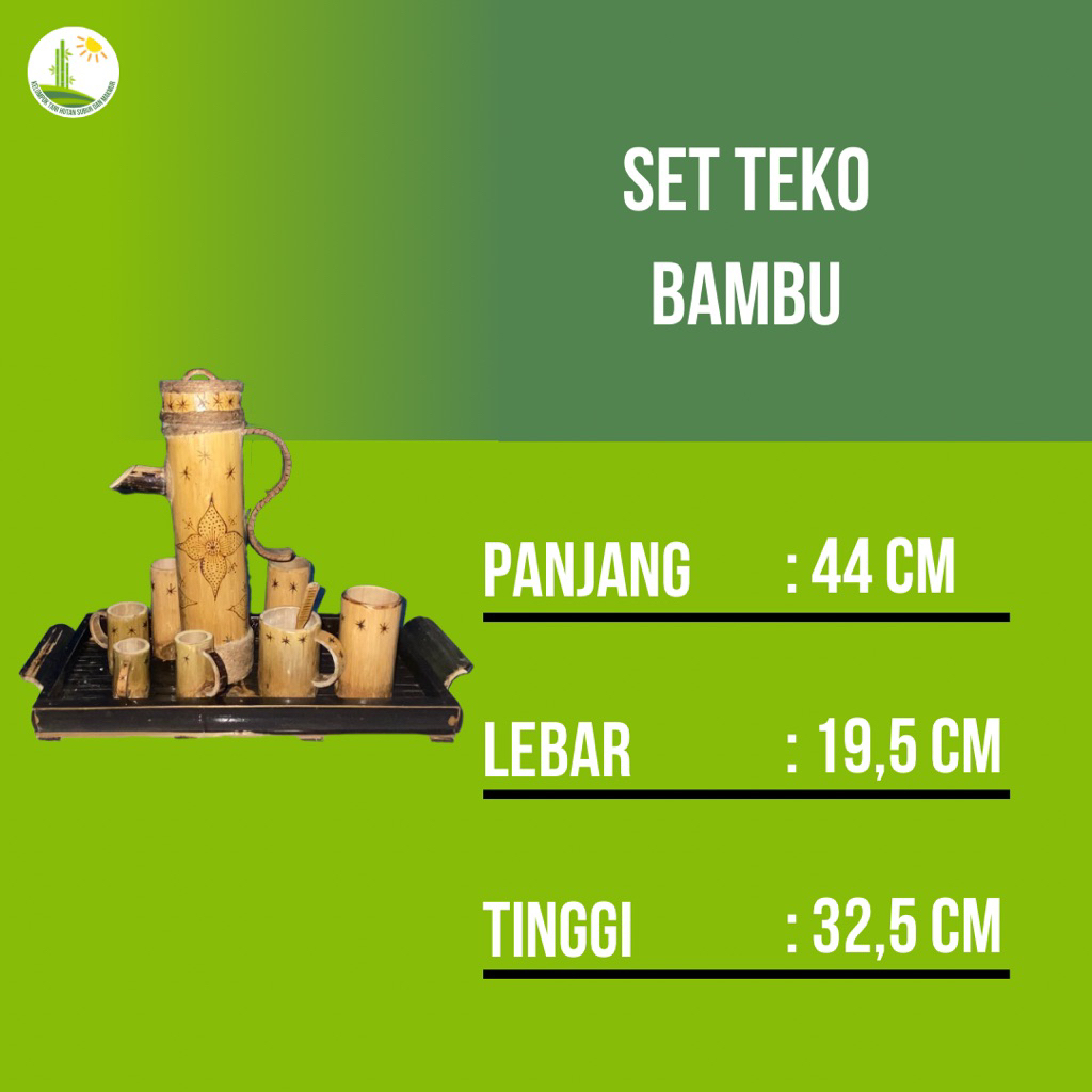 Set teko bambu / set teko tradisional / set teko