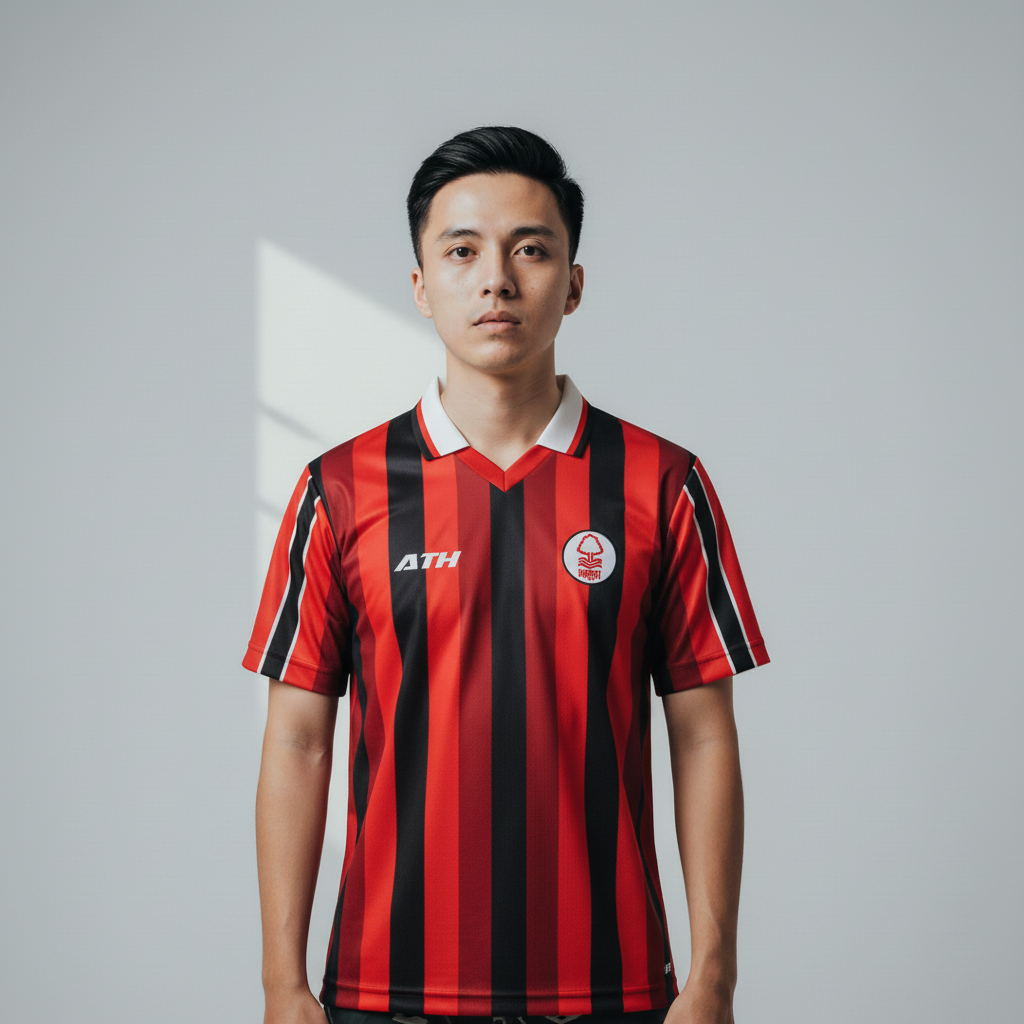 ATHLETIC SPORTWEAR - Jersey Vintage Bola Fantasy Nottingham Forest Home 1996-97 Fullprinting Casual 