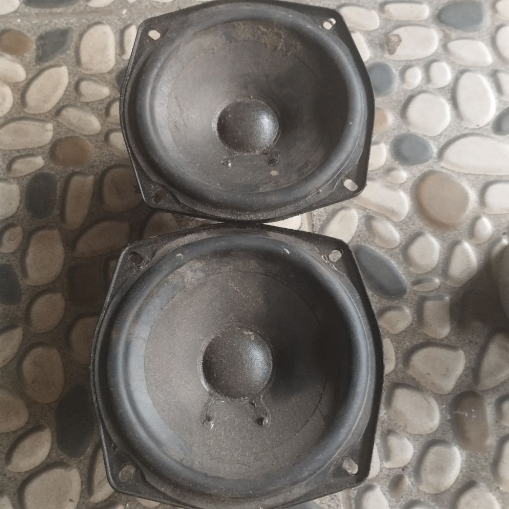 sepasang speaker woofer 5 inc copotan compo sony