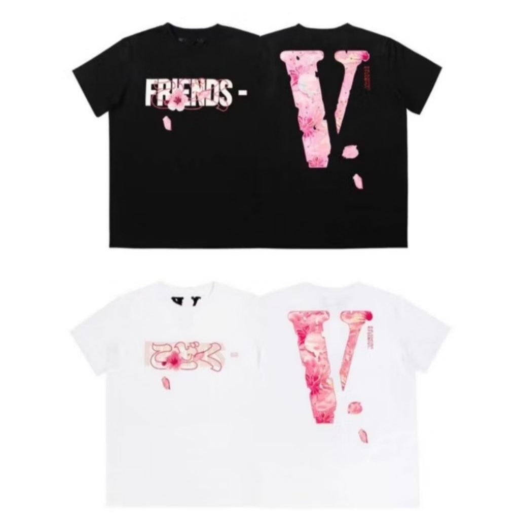 Vlone Friends Sakura Tshirt Baju Kaos Oversized Unisex