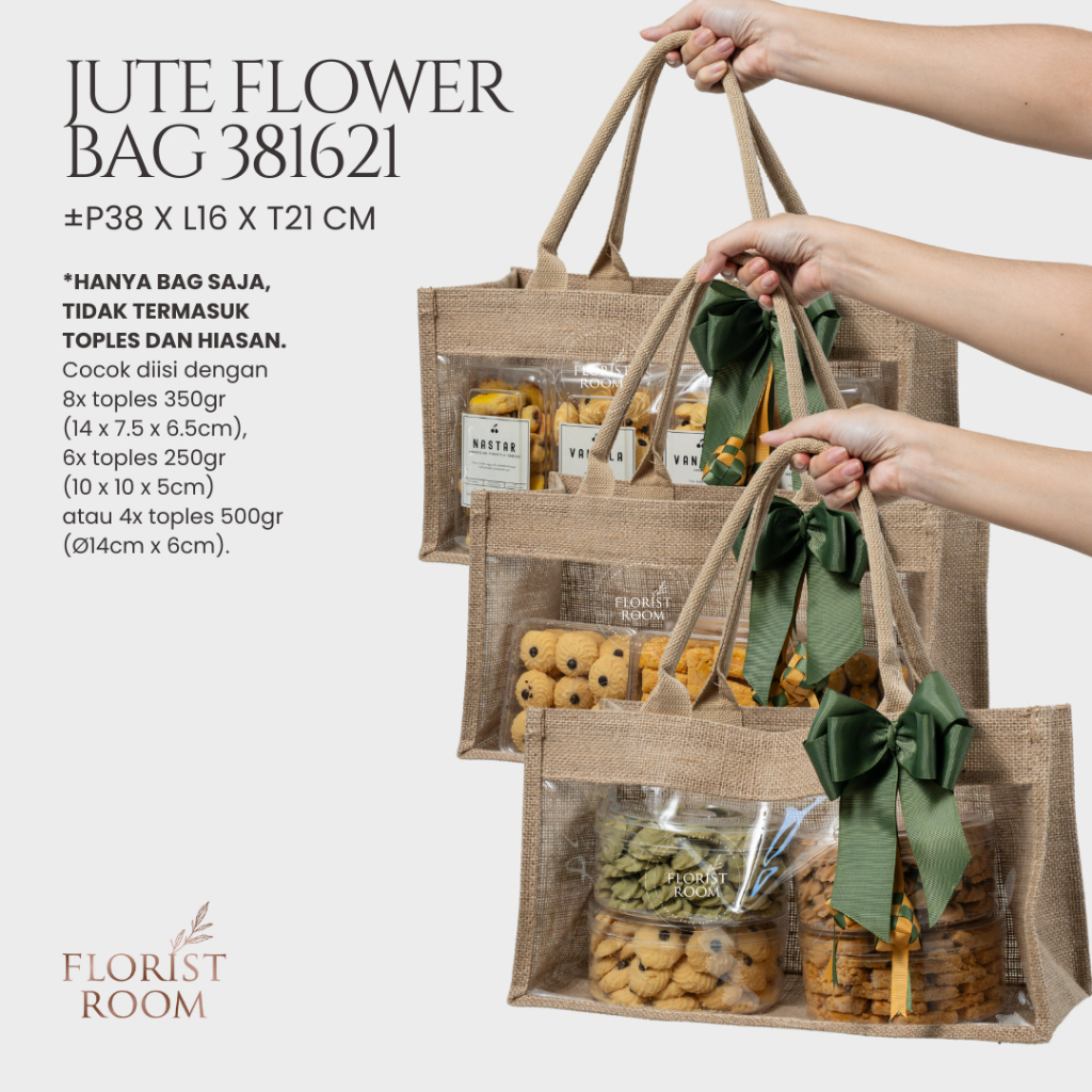 Jute Flower Bag 381621 - Hampers - Goodie Bag
