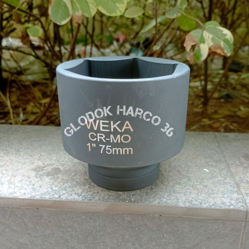 mata kunci shock deep impact 1 inch 75 mm 6 PT weka