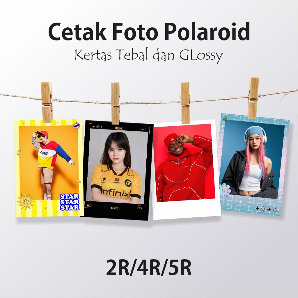 PAKET CETAK FOTO POLAROID FREE LAMINASI GLOSY 2R 4R 5R - CETAK FOTO POLAROID PREMIUM - CETAK FOTO PO