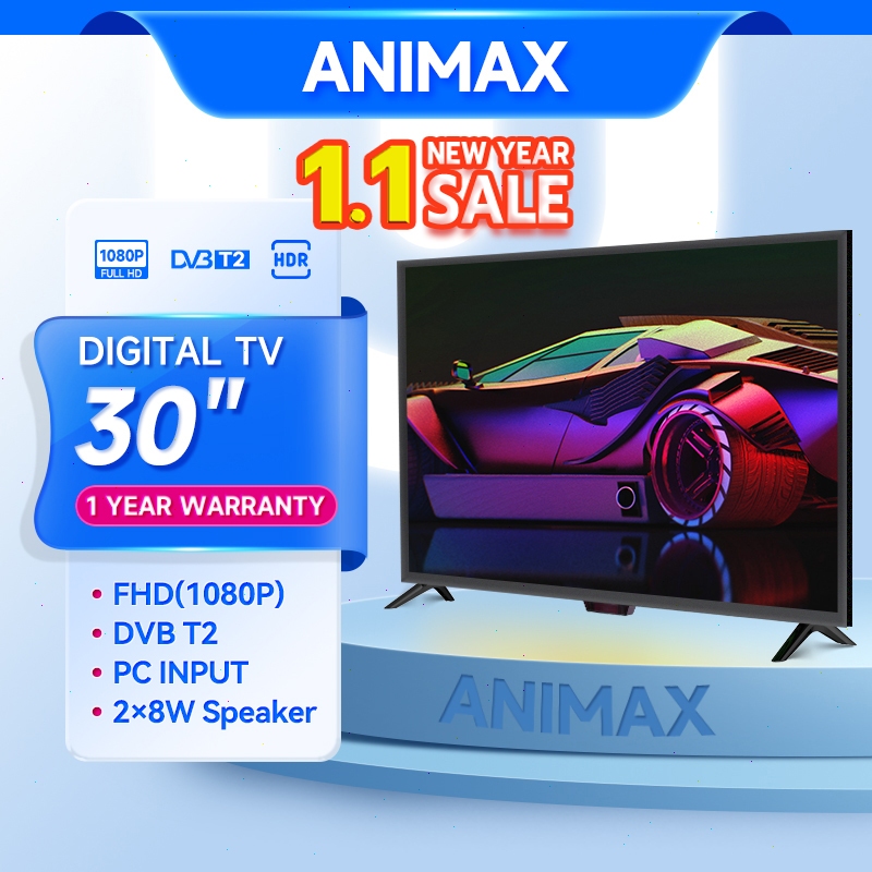 Animax Smart TV Android 27 Inch 30 Inch Smart TV LED 27 inch 30 inch FHD TV Digital 27 Inch Android 