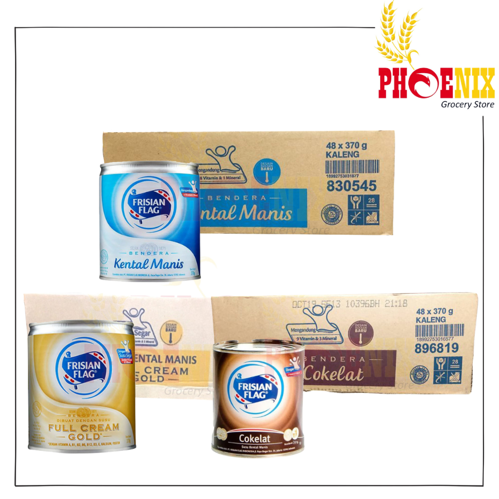 Frisian Flag All Varian Susu Bendera Kental Manis Kaleng 1 dus isi 48 Kaleng @370gr