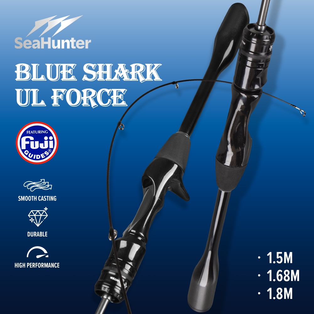 [OFFICIAL]  SeaHunter BLUE SHARK Joran Pancing BC Casting/Spinning: Cincin Panduan FUJI O, Max 10kg,
