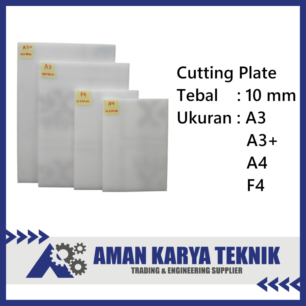 Tatakan Bantalan Alas Pisau Cutting Plate 10 mm Offset Mesin Potong Pemotong Kertas A3, A3+, A4, & F