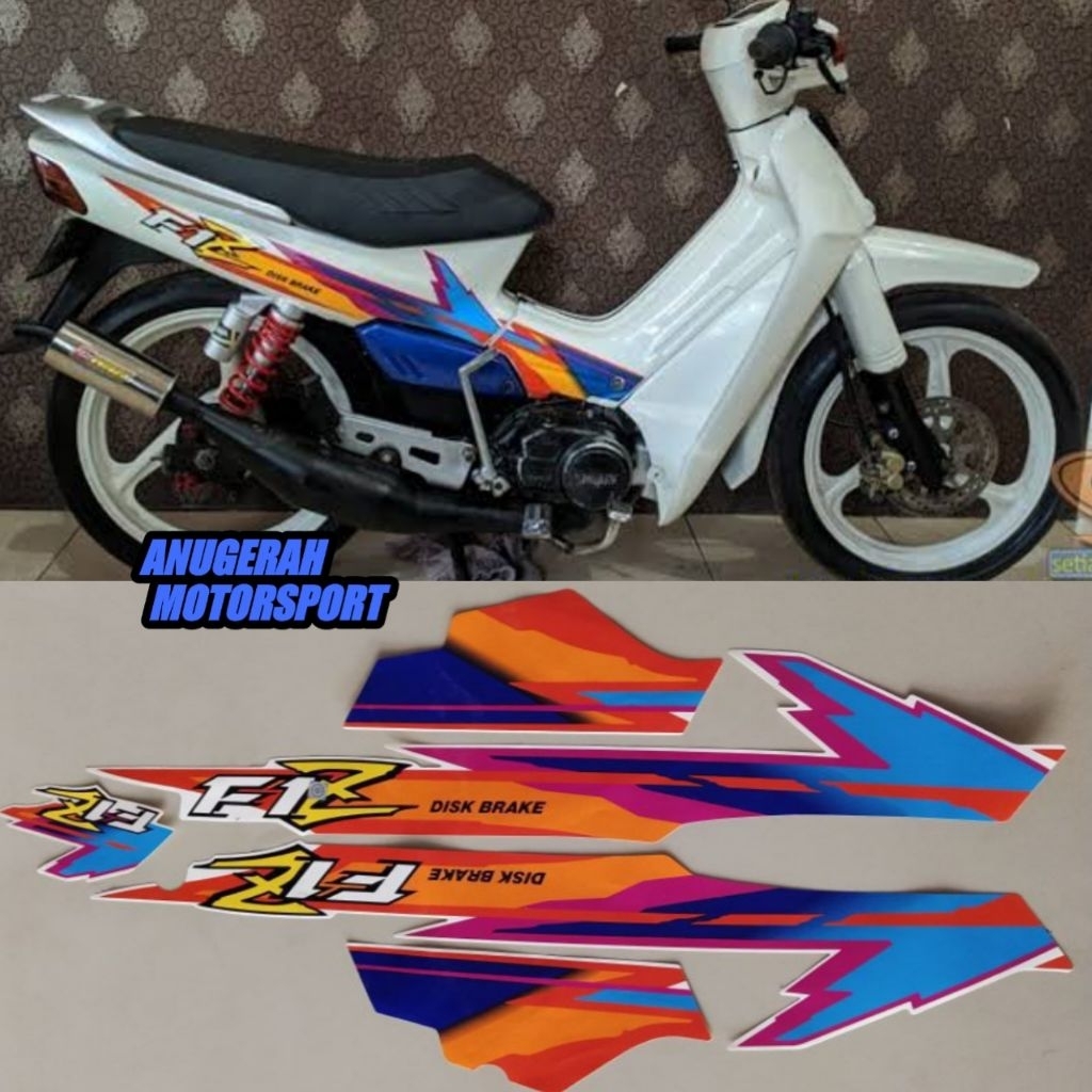 striping stiker lis FIZ putih albino F1Z