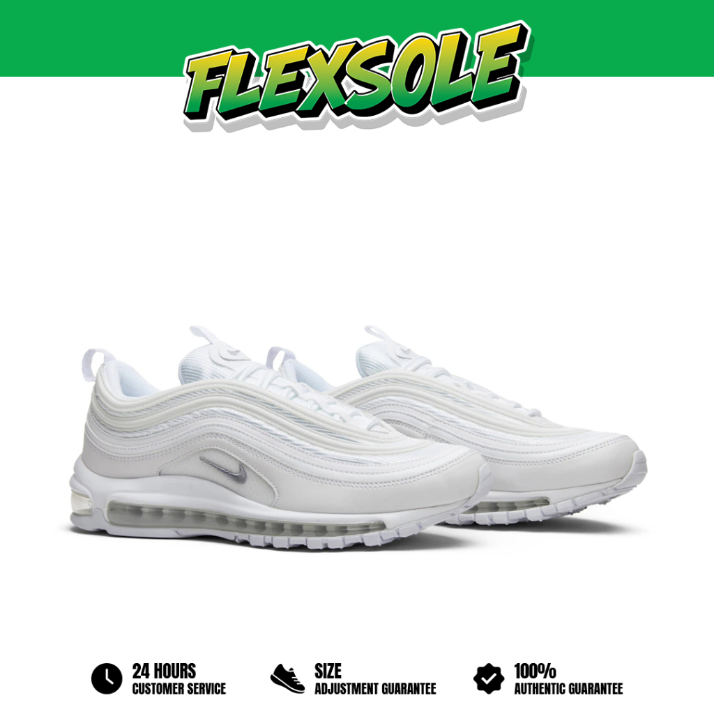 Sepatu Nike Air Max Airmax 97 Triple White Allwhite Sneakers Authentic