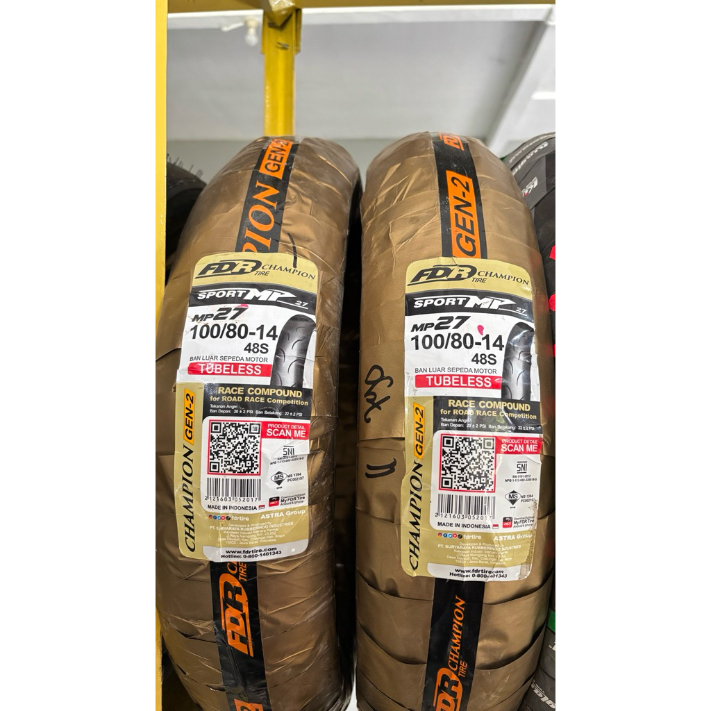 BAN FDR MP27 100/80-14 TUBELESS