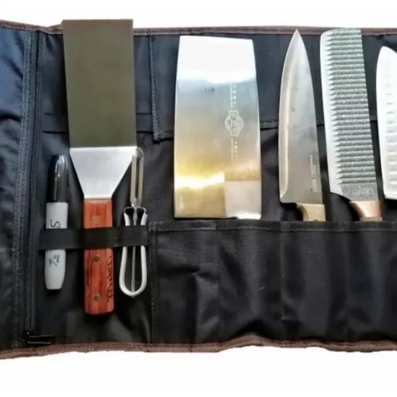 Tas pisau dapur Model rol tas pisau koki tas peralatan dapur//tas jinjing pisau