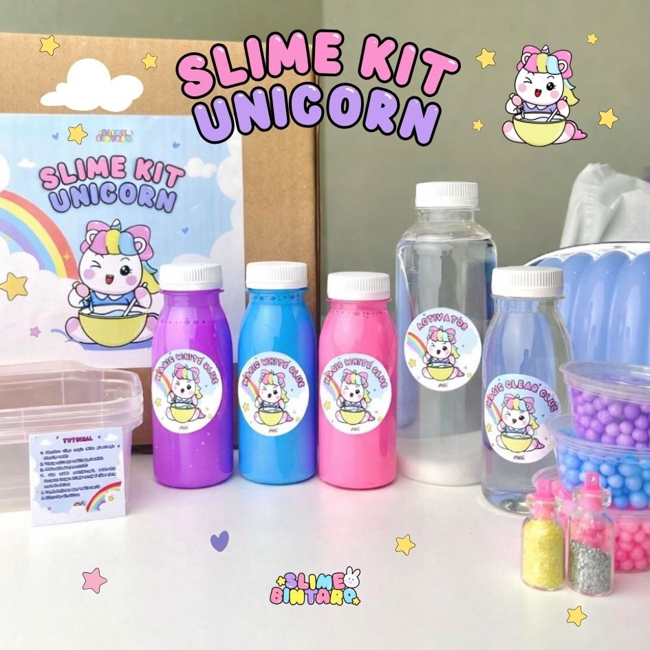 SLIME KIT UNICORN BY SLIME BINTARO || SLIME KIT LENGKAP || SLIME LUCU || BIKIN SLIME SENDIRI
