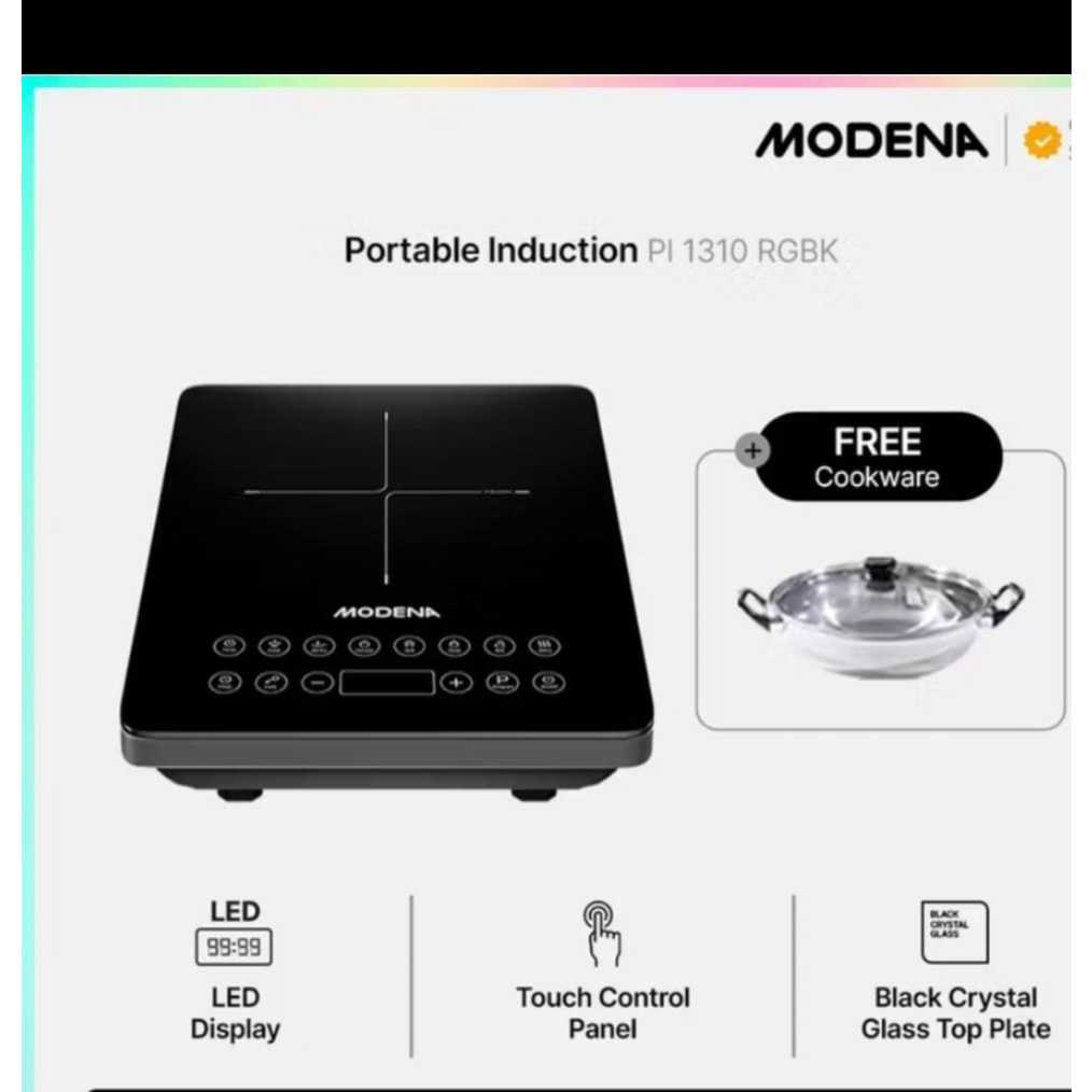 Kompor Induksi Portabel Modena PI1310RGBK