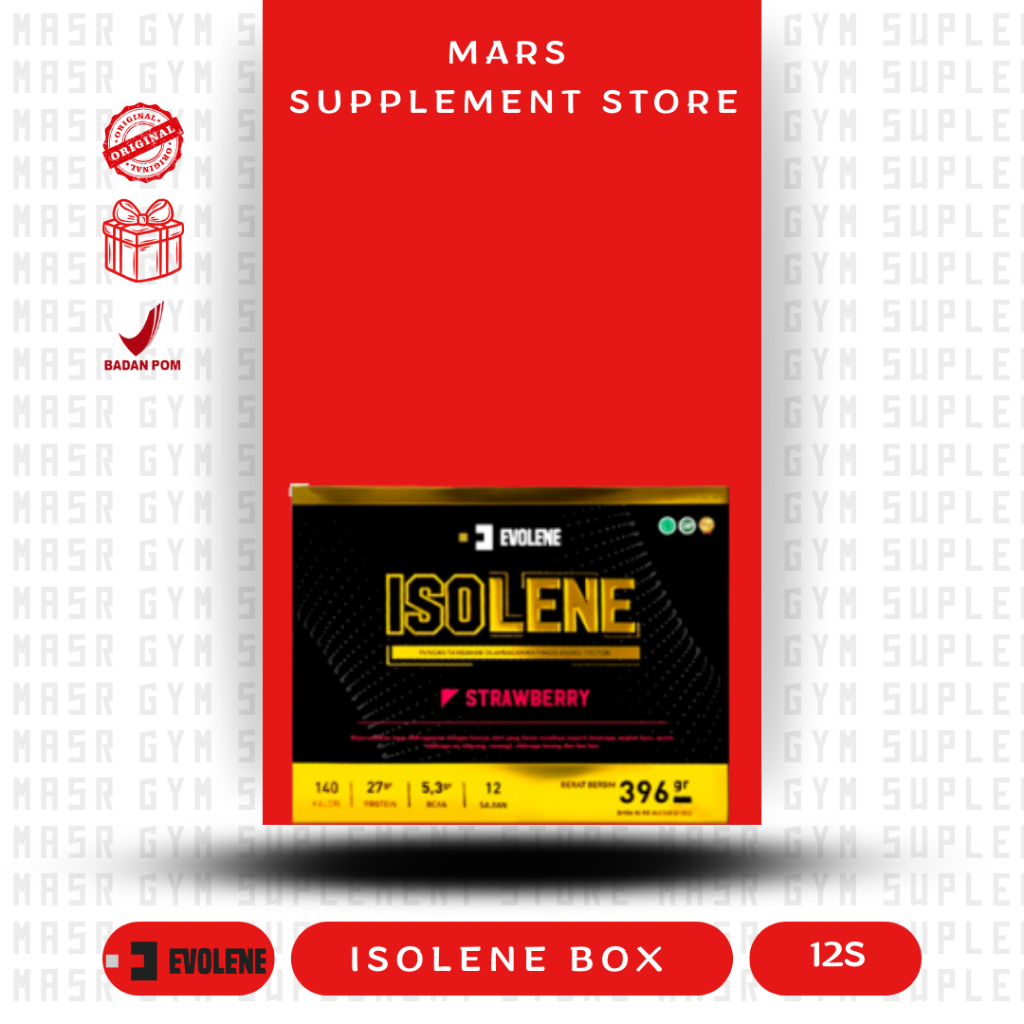 ISOLENE 12saset WHEY ISOLATE PROTEIN HALAL