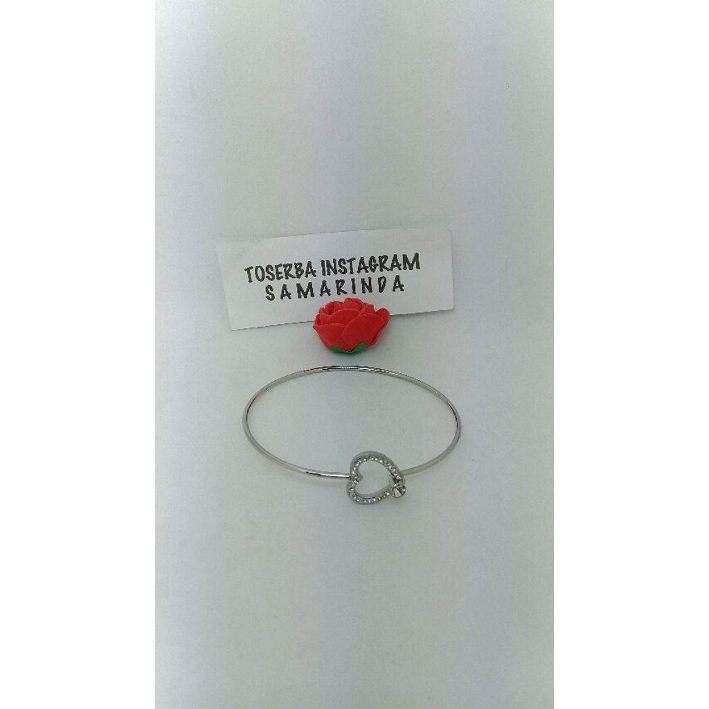 Gelang Titanium Minimalis Rhinestone