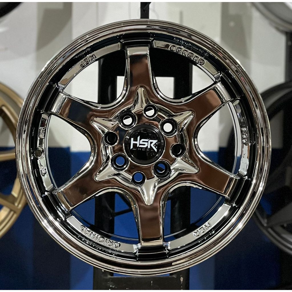 velg te37 R16 black chrome HSR STY untuk jazz mobilio avanza xenia dll pelak mobil te37 ring 16