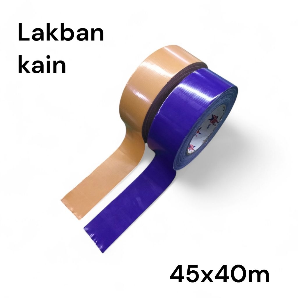 Lakban Kain / Cloth Tape Warna Ungu Coklat UK 45mm x 40meter