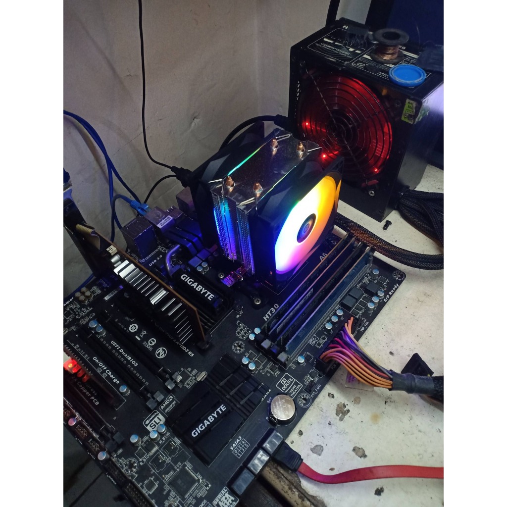 Motherboard Gaming AM3+ GA-990FXA-UD3-R5-rev-10 + AMD FX 6300 6 Core 3.5Ghz + FAN New Double Fan RGB