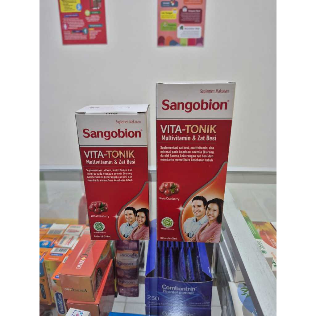 SANGOBION VITATONIK SIRUP KECIL BESAR 250 ML 400 ML SIRUP PENAMBAH DARAH DEWASA