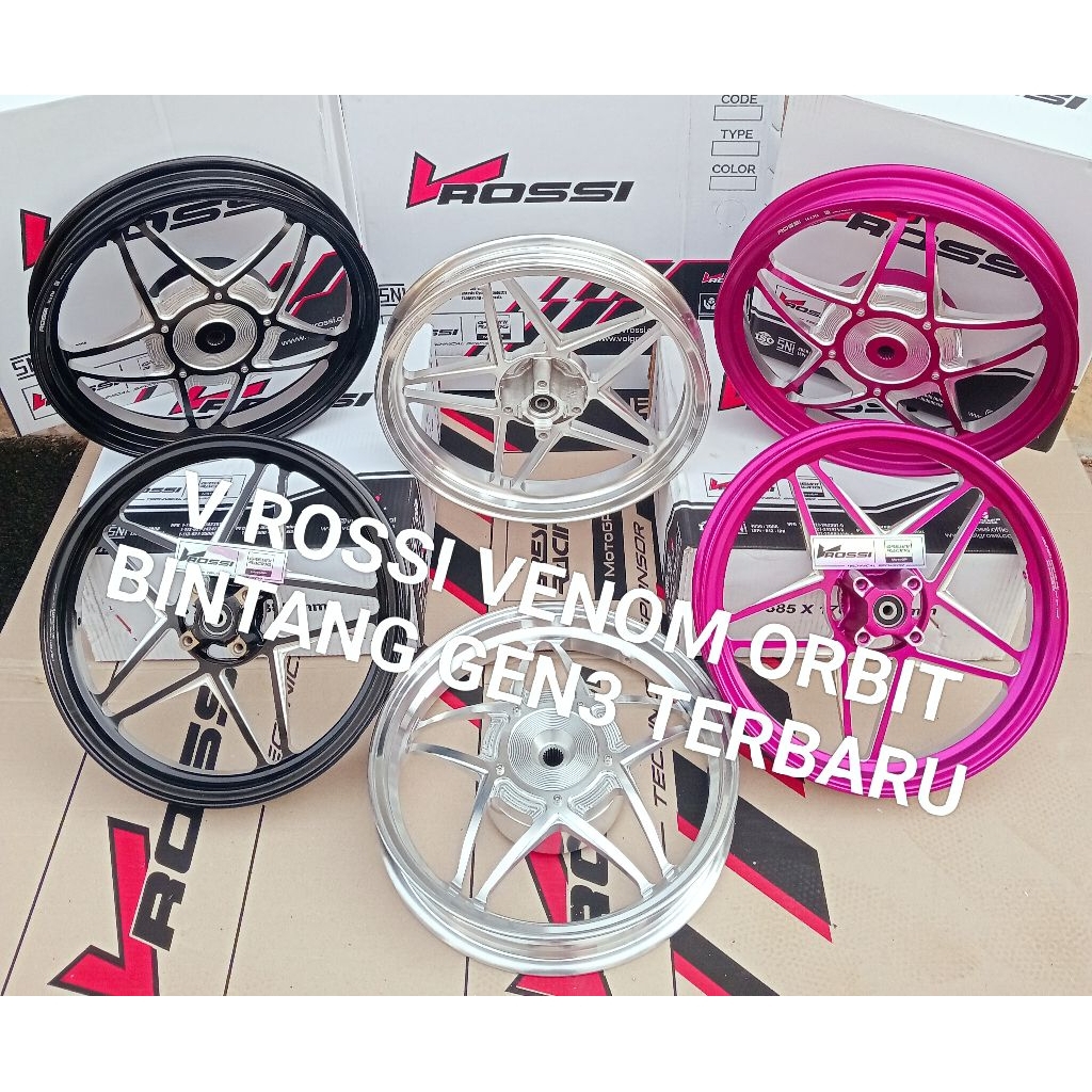 VELG/PELAK RACING V ROSSI VENOM ORBIT GEN 3 BINTANG TERBARU MIO SOUL MIO SMILE MIO SPORTY FINO KARBU