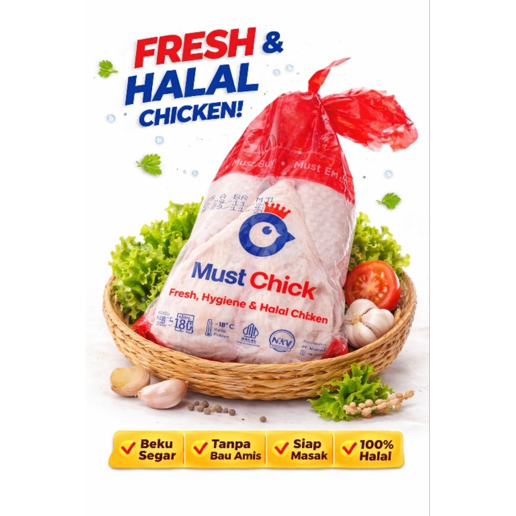 AYAM KARKAS 0.4 - 0.5 / AYAM BROILER/AYAM FROZEN/AYAM POTONG