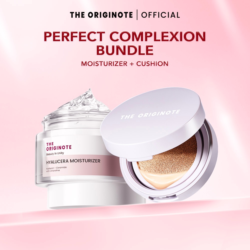 The Originote Bundle Perfect Complexion - Hyalucera Moisturizer Gel + High Cover Serum Cushion
