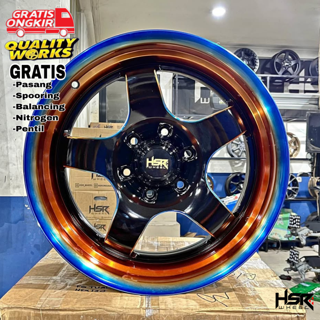 Velg Mobil Pajero Fortuner Ring 18 Lebar 9 Velg Samlong Racing HSR Wheel Bob