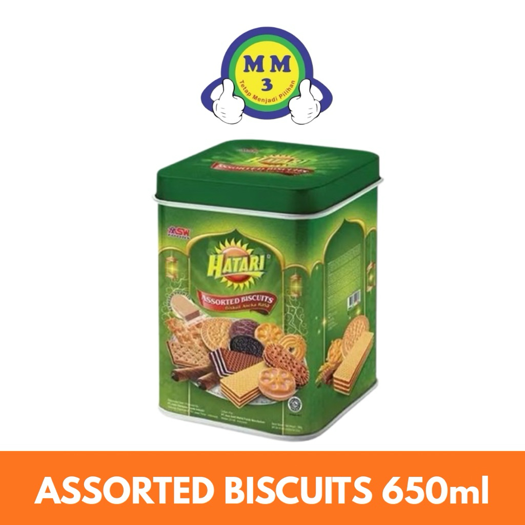 HATARI ASSORTED BISCUITS KALENG SEGI 650g