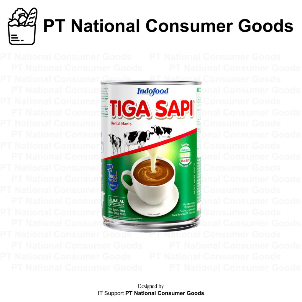 Tiga Sapi Kental Manis 490gr / Susu Kental Manis Tiga Sapi
