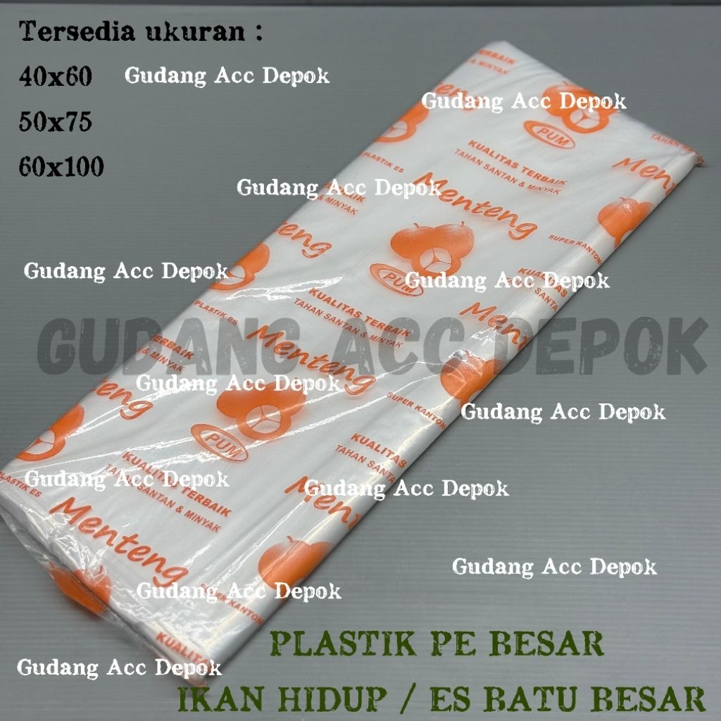 Plastik Ikan Hidup / Plastik PE Besar 40x60 50x75 60x100 CM