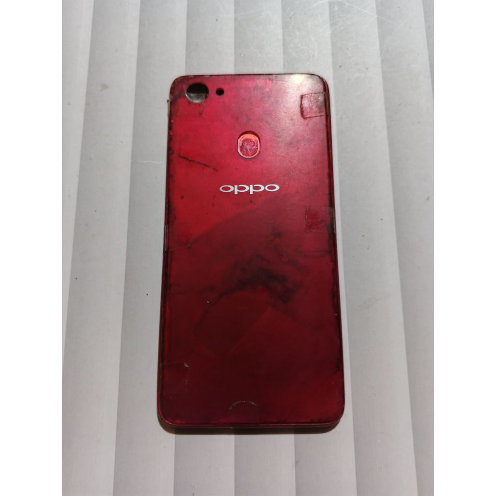 Backdoor tutup belakang Oppo F7 merah original copotan asli