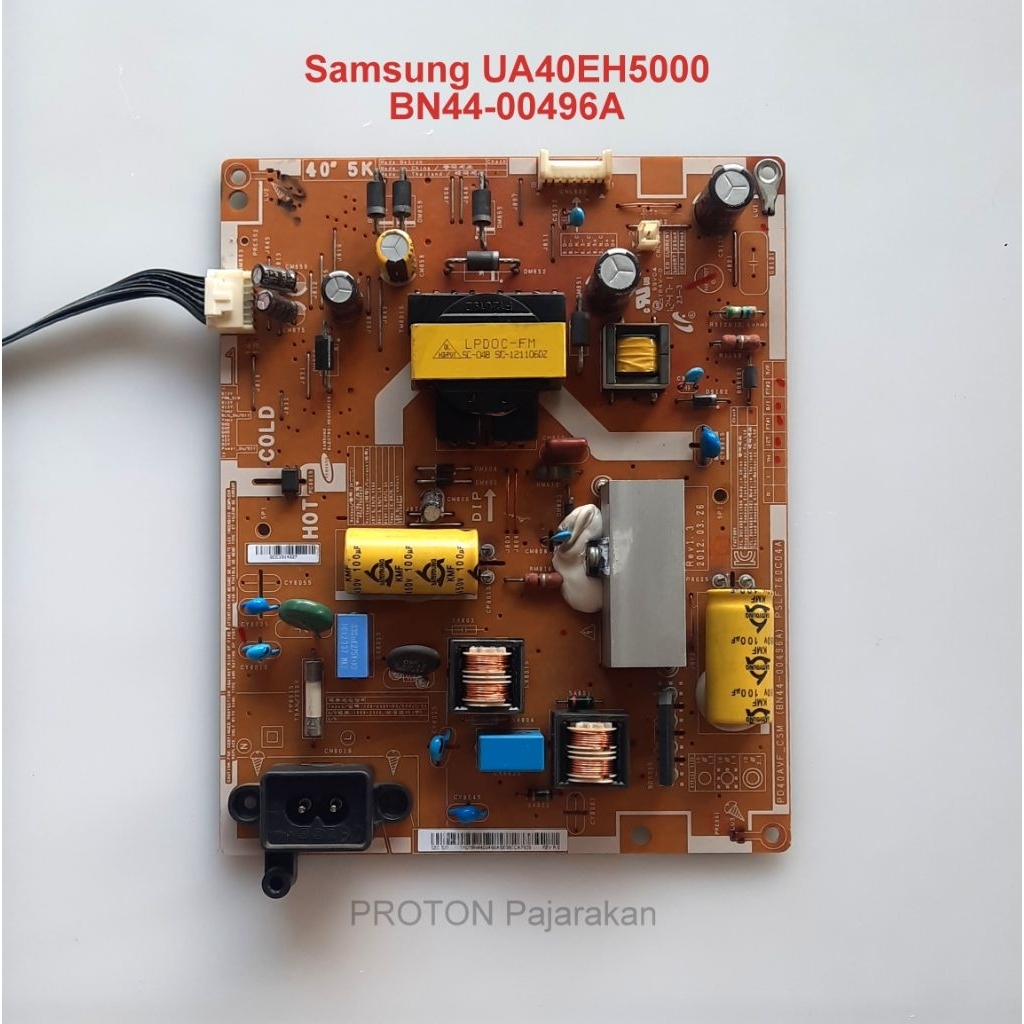PSU LED TV Samsung UA40EH5000 UA40EH5000R UA40EH5003 UA40EH5003R Mesin Power Supply PSLF760C04A BN44