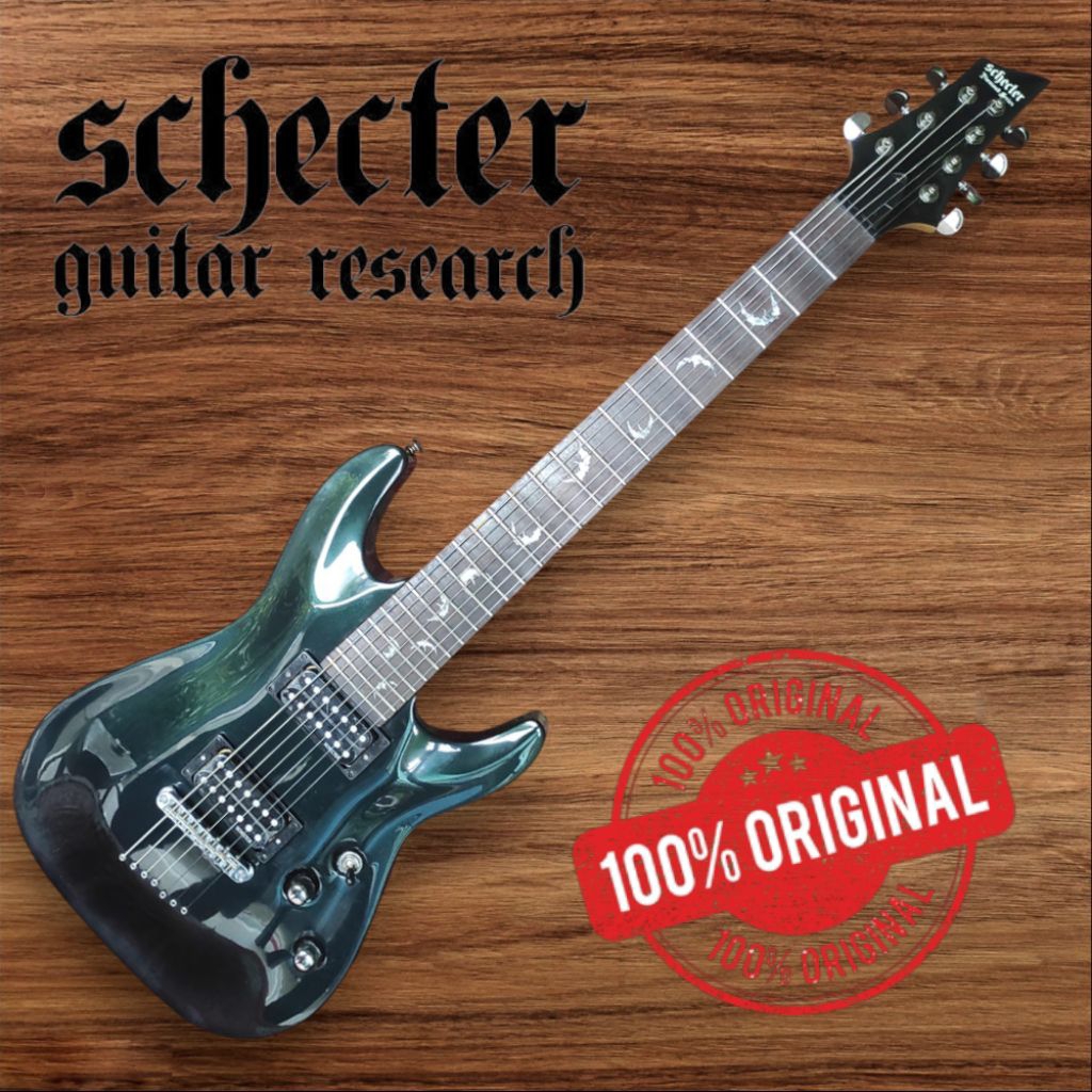 gitar elektrik schecter Damien diamond series original 7 string