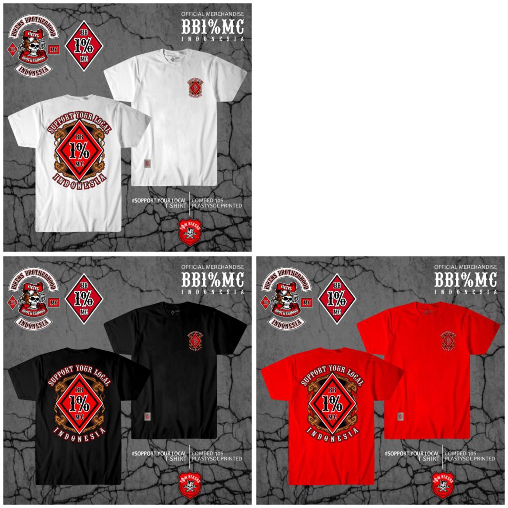 KAOS BIKERS BROTHERHOOD 1% MC INDONESIA