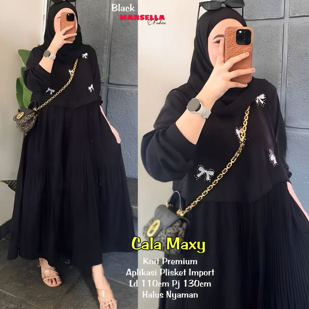 Gamis Marsella Maxi Dress Muslimah All Size Nyaman Dipakai Gamis Lebaran Wanita Terbaru 2026 Baju Pe