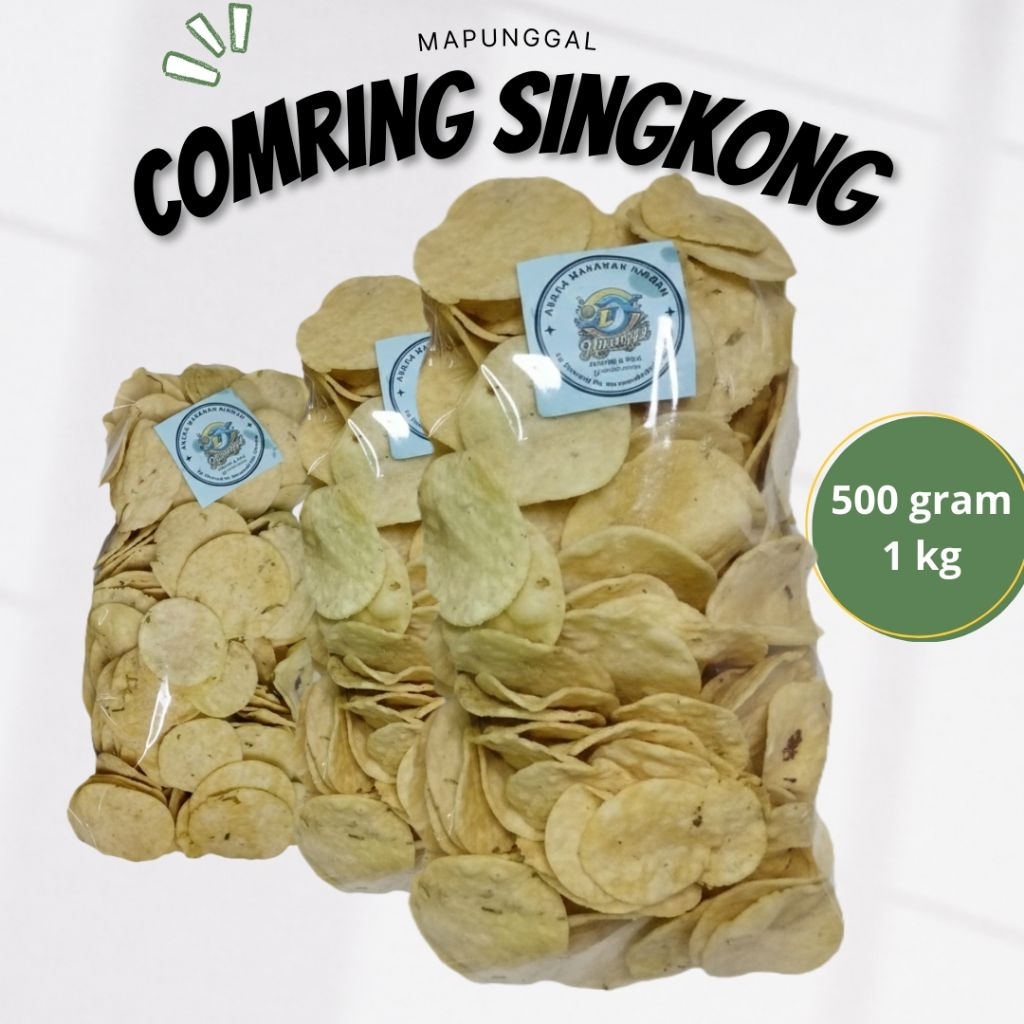 combring singkong original asin gurih berat 500 gram - 1kg