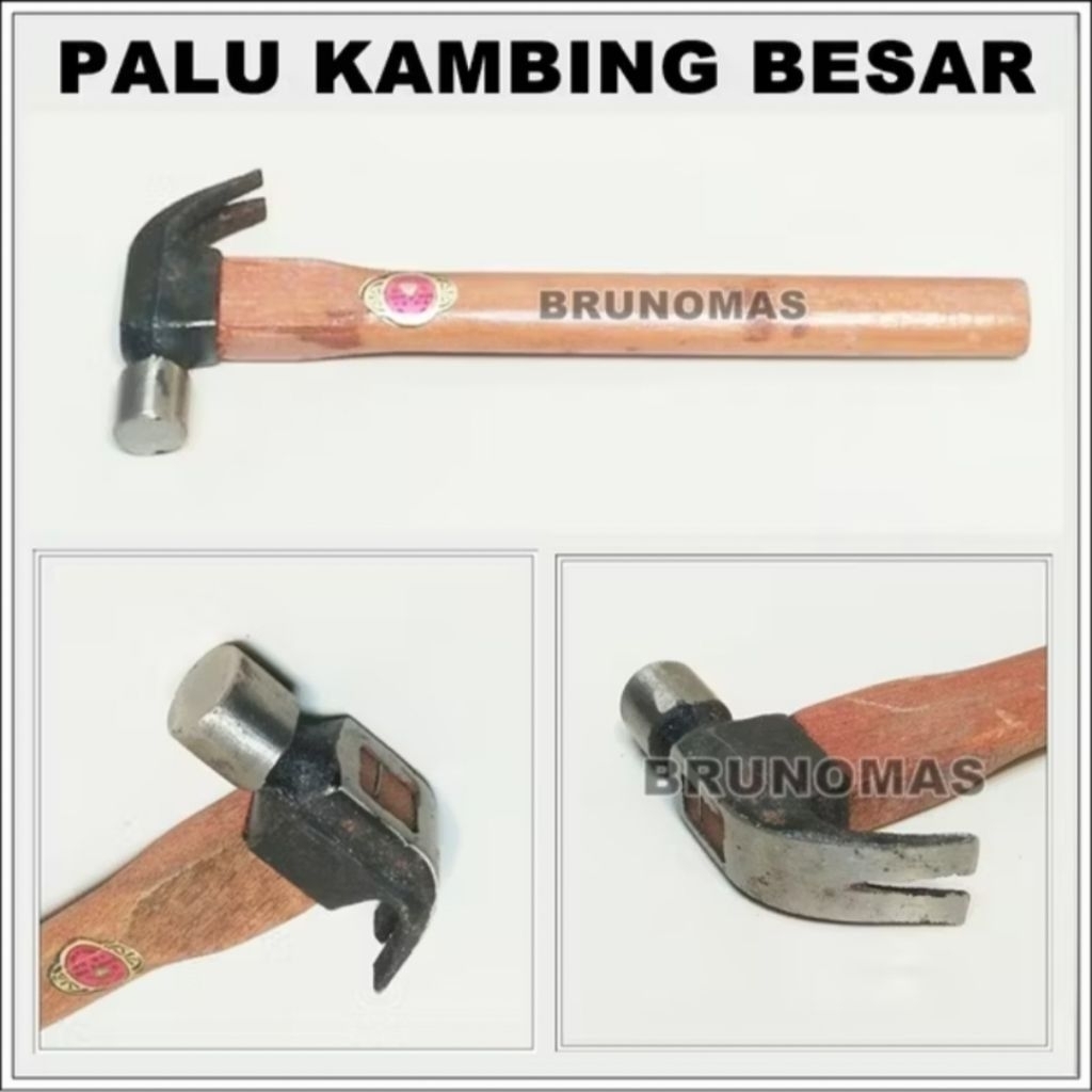 Palu Kambing Grosir | Palu Serbaguna gagang kayu berkualitas |Palu Kambing gagang kayu | palu kerja 
