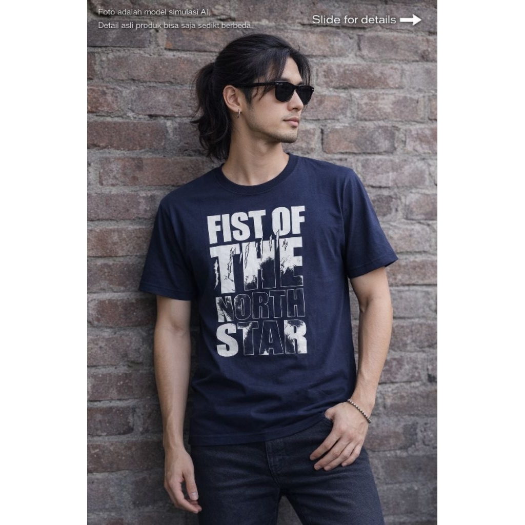 Kaos Official Anime Lawas FIST OF THE NORTH STAR (TINJU BINTANG UTARA) Original size L (P71 x L56)