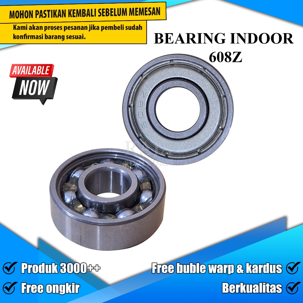 608 BEARING AC FAN INDOOR / Bearing Motor Kipas Indoor AC / BEARING FAN INDOOR 608Z