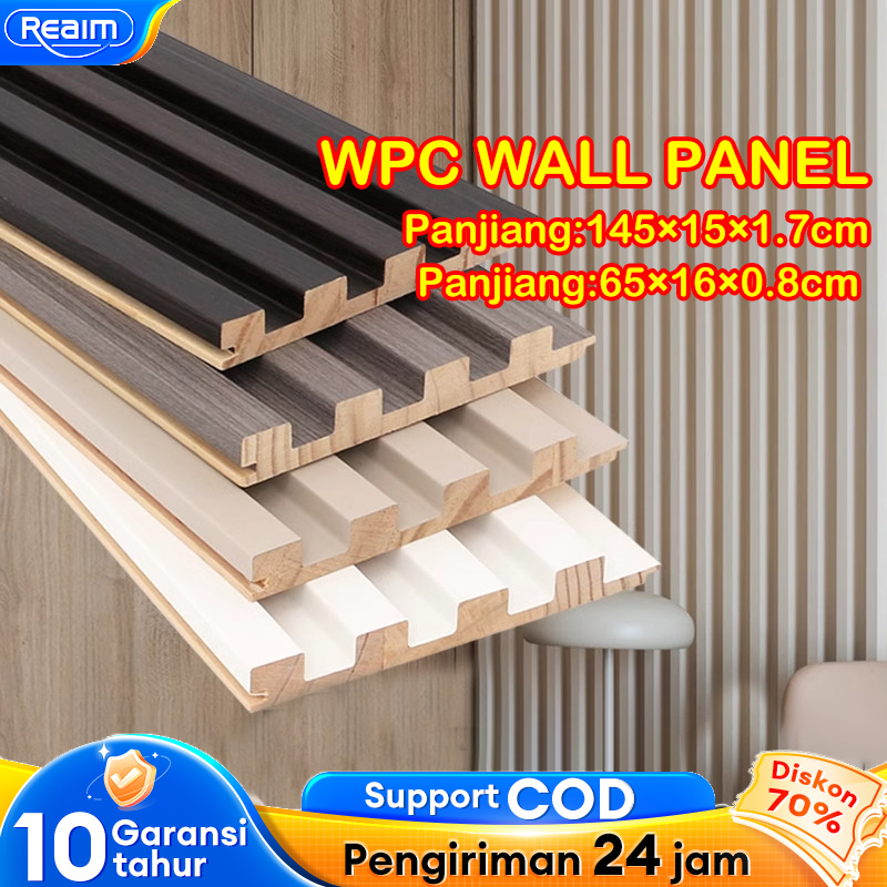 Wood WPC Wall panel Dekorasi Dinding 65*18*1cm Anti Rayap Dan Anti Air WPC Aestetic Dinding Motif Ka