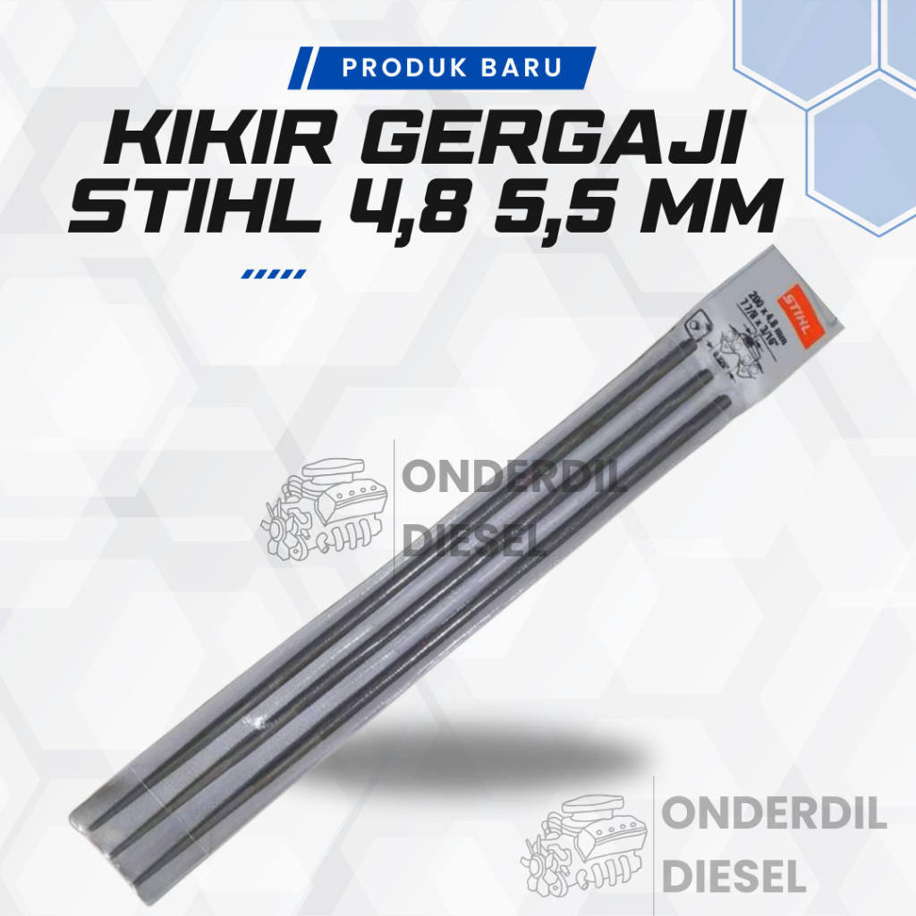 Kikir Gergaji Bulat 4.8mm 5.5mm STIHL Original