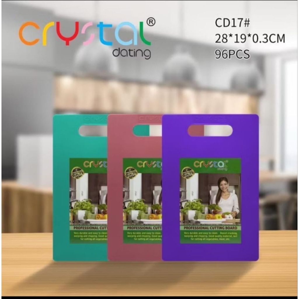 Talenan Dapur Warna Crystal Plastik Tebal