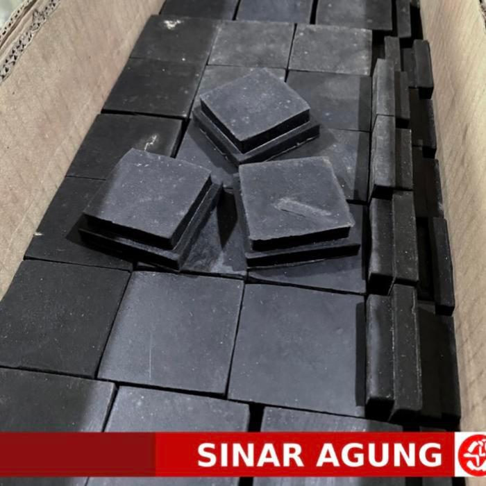 Tapak Karet Holo 4x6 / karet hollow 4x6 / karet kaki kotak / karet besi holo